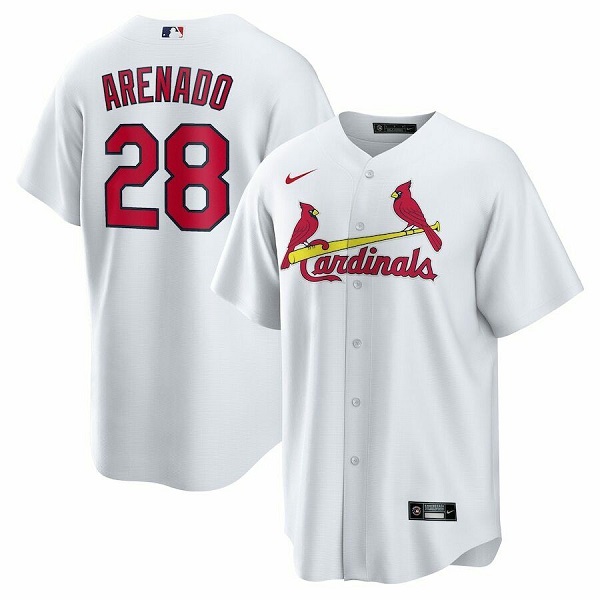 Men's St. Louis Cardinals #28 Nolan Arenado White MLB Cool Base Stitched Jersey Men's St. Louis Cardinals #28 Nolan Arenado White MLB Cool Base Stitched Jersey